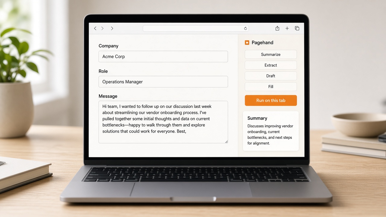 Browser with Pagehand Open-Tab SEO.